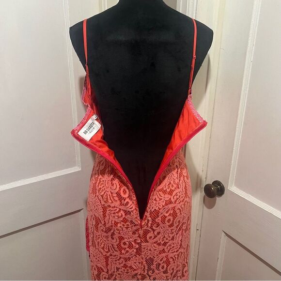 BB Dakota RSVP Pink & Coral Lace Dress Women's Size 0 - Picture 9 of 15
